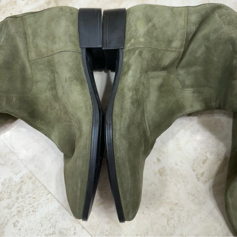 SANTONI Olive Green Knee-High Women's Boots🌸 - Picture 14 of 16